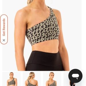 NWT SET Sage green Ryderwear sports bra and matching leggings leopard print 🐆🌱